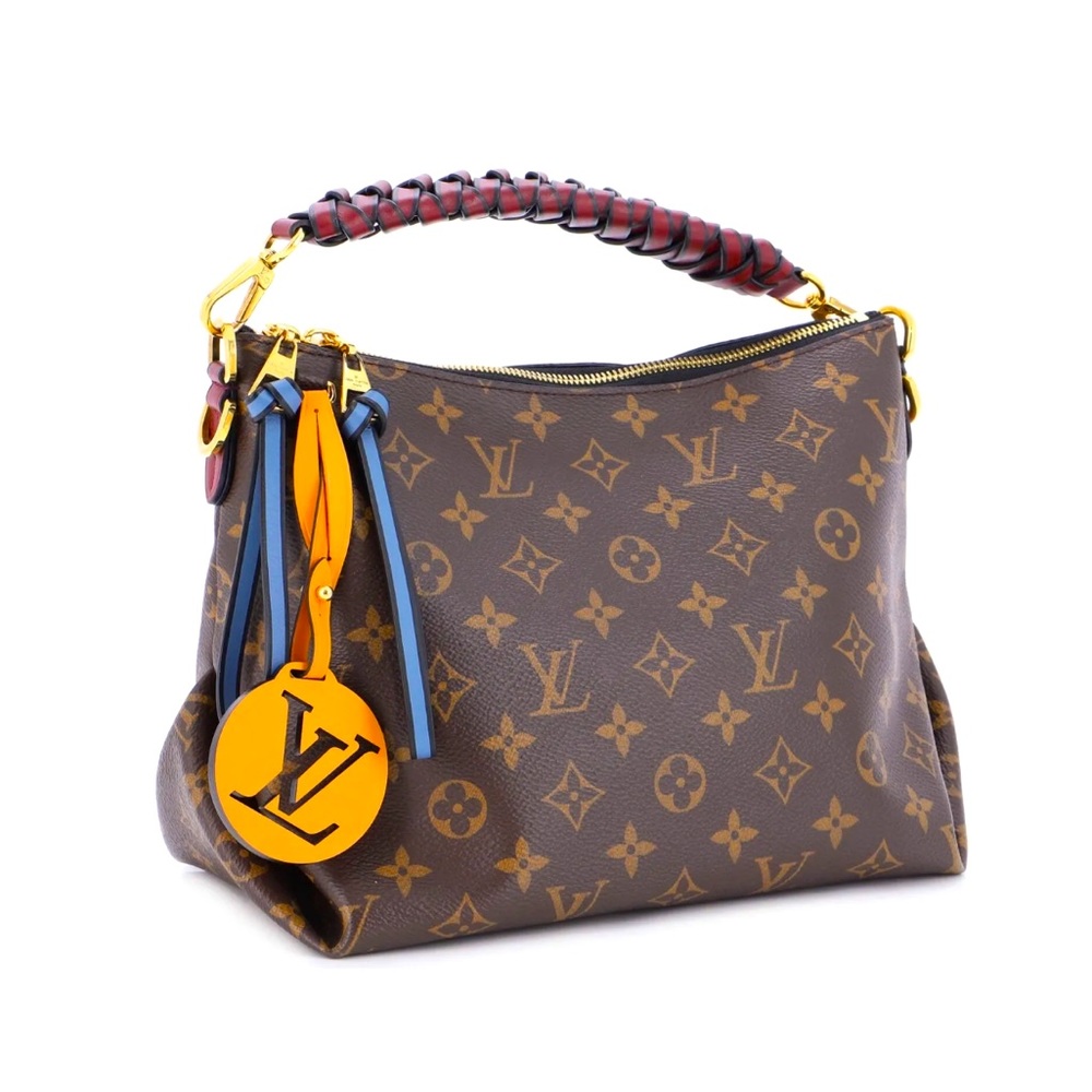 Louis Vuitton Braided Handle Beaubourg Hobo Monogram Canvas Mini Brown EUC